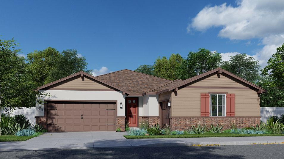 Elevation A - Cedar Grove Summerfield Res2476 California Ranch A