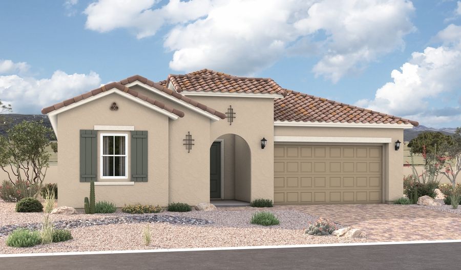 Celeste-P243-RetreatatWhiteTankFoothills Elevation A:The Celeste Elevation A