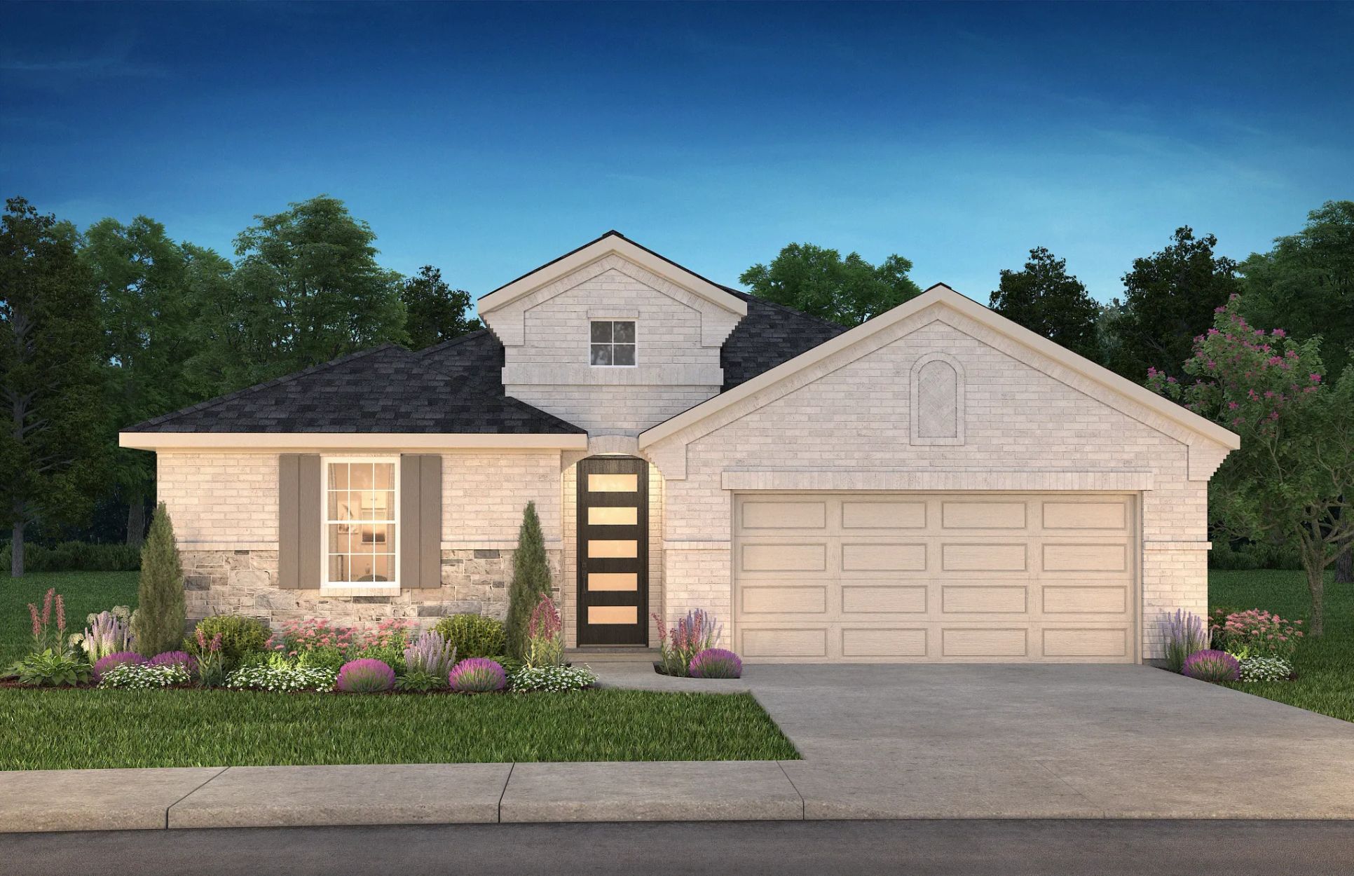 Plan 4046 elevation B rendering:Elevation B