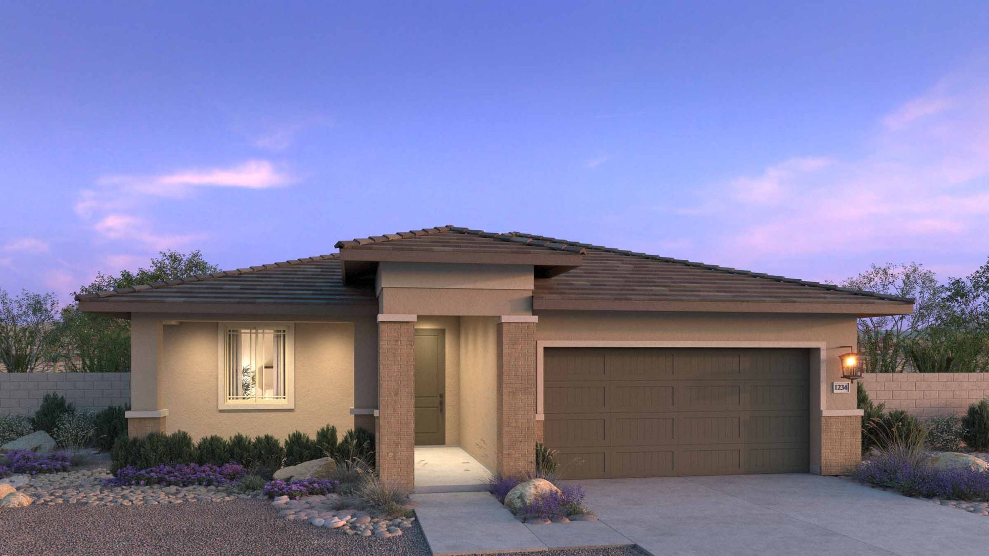 The Residences Collection at Copper Falls - Plan 4002 - Prairie Elevation - Renderings