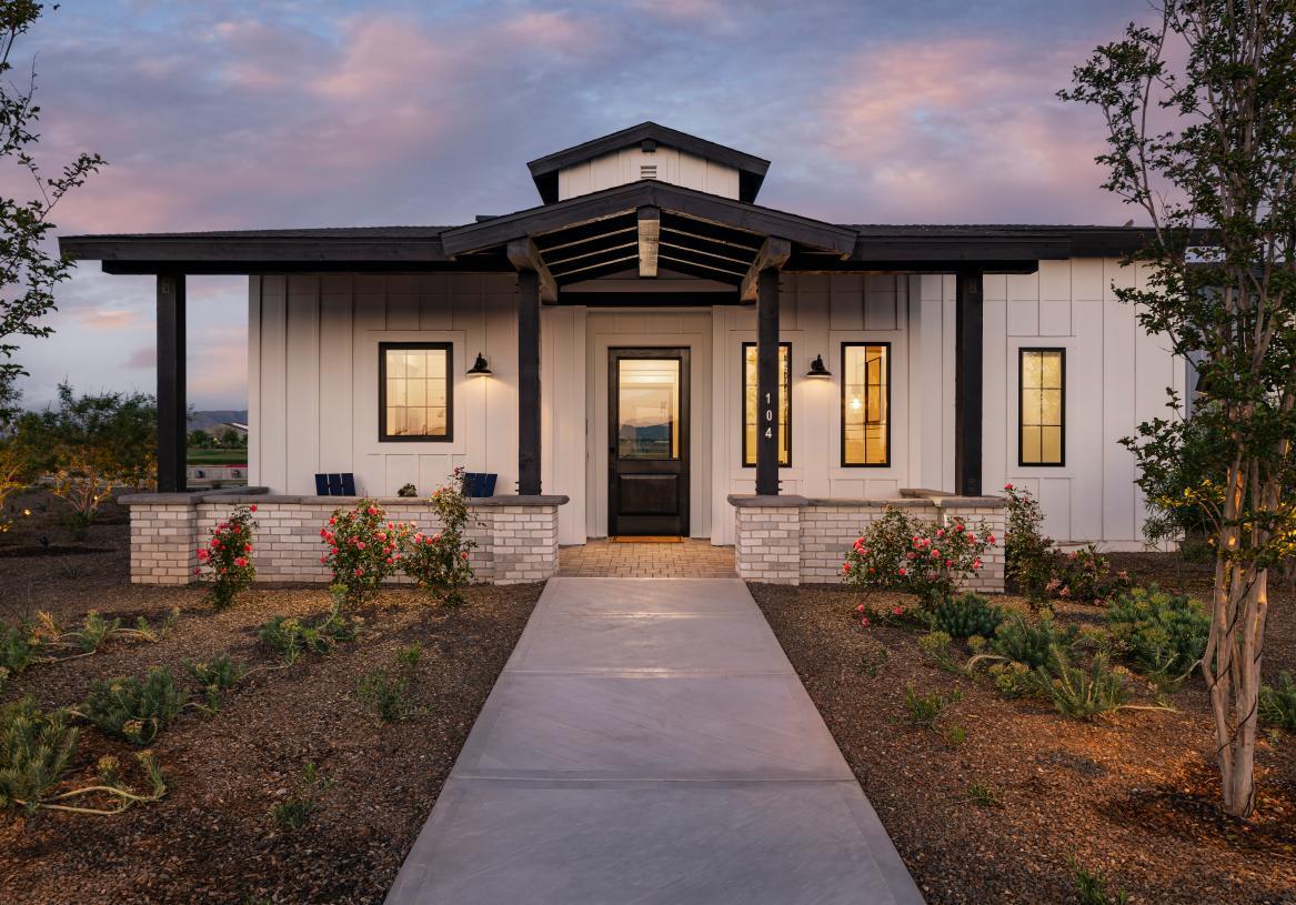 Elevation Image:Cottage Farmhouse Exterior with Covered Porch