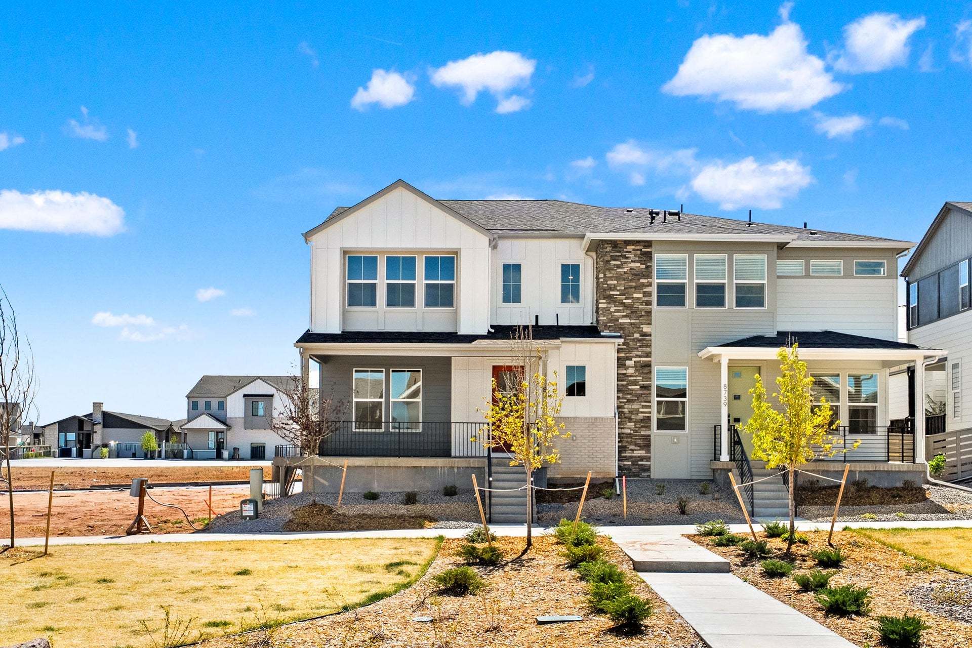 Exterior:8741 Whiteclover Street | Duet at Sterling Ranch by Trumark Homes | Plan 2 | Exterior