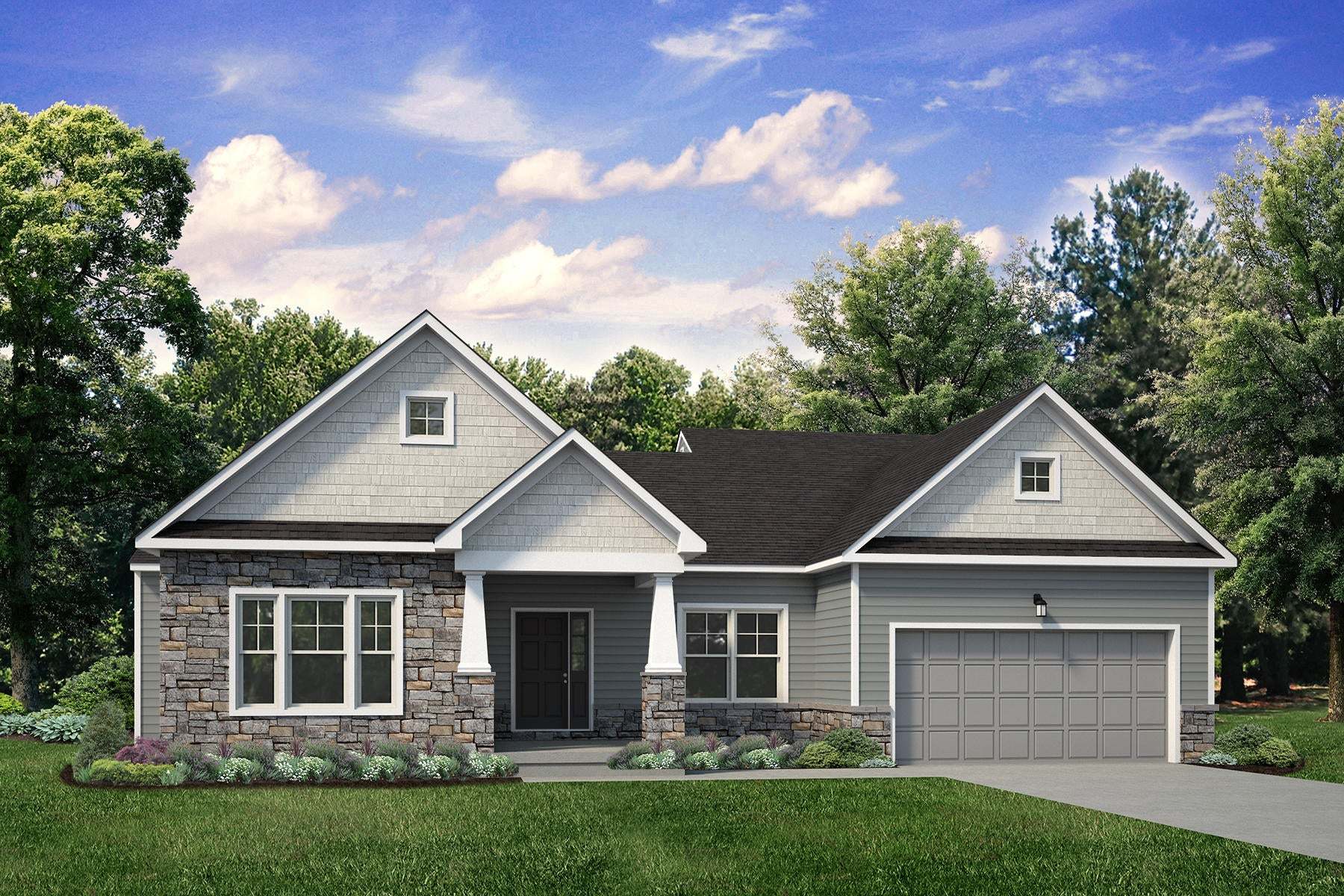 Rockford Craftsman Elevation - Front Entry:Craftsman Elevation